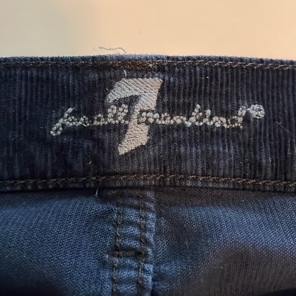 7 For All Mankind Corduroy Straight Leg Mid Rise Size 28 - Picture 10 of 16